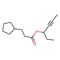 3-Cyclopentylpropionic acid, hex-4-yn-3-yl ester