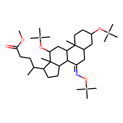Methyl 5-«beta»-cholan-3-«alpha»,12-«alpha»-diol-7-one-24-oate, oxime, TMS