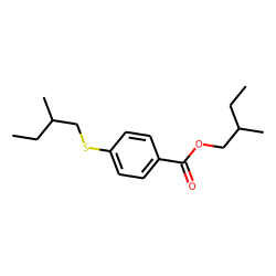 Benzoic acid, 4-(2-methylbutyl)thio-, 2-methylbutyl ester