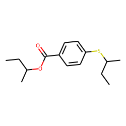 Benzoic acid, 4-(1-methylpropyl)thio)-, 1-methylpropyl ester