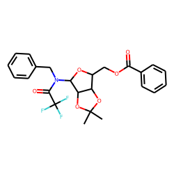 5-O-benzoyl-n-benzyl-2,3-o-(1-methylethylidene)-n-(trifluoroacetyl)pentofuranosylamine