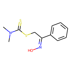 Oxime of 2-(n,n-dimethylthiocarbamoyl thio)-acetophenone