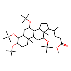 5-«beta»-Cholanoic acid, 3-«alpha»,4-«beta»,7-«alpha»,12-«alpha»-tetrahydroxy, methyl ester, TMS