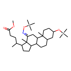 Methyl 5-«beta»-cholan-3-«alpha»-ol-12-one-24-oate, oxime, TMS