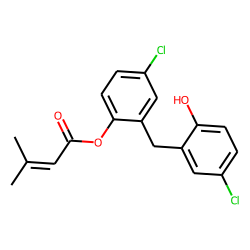 Dichlorophen, O-(3-methylbut-2-enoyl)-