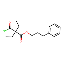 Diethylmalonic acid, monochloride, 3-phenylpropyl ester