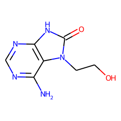 Purin-8(9h)-one, 6-amino-7-(2-hydroxyethyl)-