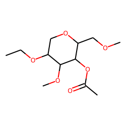 Acetic acid 5-ethoxy-4-methoxy-2-methoxymethyl-tetrahydro-pyran-3-yl ester