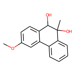 cis-Phenanthrene, 9,10-dihydro-9-methyl-9,10-diol, 3-methoxy