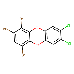 Dibenzodioxin, 1,2,4-tribromo-, 7,8-dichloro-