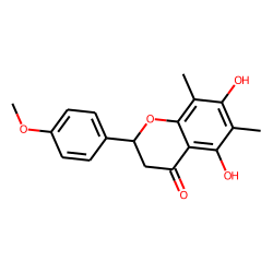 5,7-Dihydroxy-2-(p-methoxyphenyl)-6,8-dimethyl-4-chromanone, (.+/-.)-