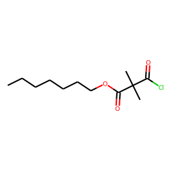 Dimethylmalonic acid, monochloride, heptyl ester