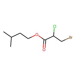 Propanoic acid, 3-bromo-2-chloro, 3-methylbutyl ester