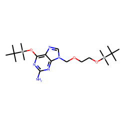 O,O'-Bis(tert-butyldimethylsilyl) 2-amino-9-(2-hydroxyethoxymethyl)-purin-6-ol ether