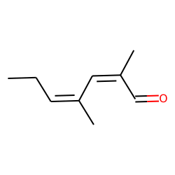 2,4-Heptadienal, 2,4-dimethyl-