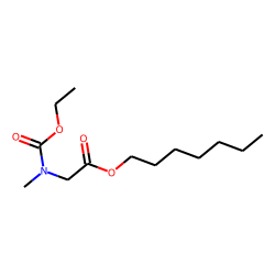 Glycine, N-methyl-N-ethoxycarbonyl-, heptyl ester