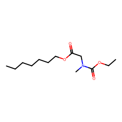 Glycine, n-methyl-n-ethoxycarbonyl-, heptyl ester