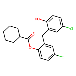 Dichlorophen, O-(cyclohexanecarbonyl)-