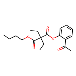 Diethylmalonic acid, 2-acethylphenyl butyl ester