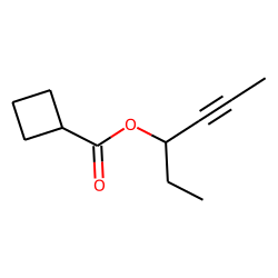 Cyclobutanecarboxylic acid, hex-4-yn-3-yl ester
