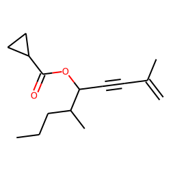 Cyclopropanecarboxylic acid, 2,6-dimethylnon-1-en-3-yn-5-yl ester
