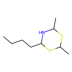 1,3,5-Dithiazine, perhydro-6-butyl-2,4-dimethyl