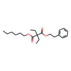 Diethylmalonic acid, hexyl phenethyl ester