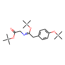 p-Hydroxyphenylacetylglycine, tri-TMS