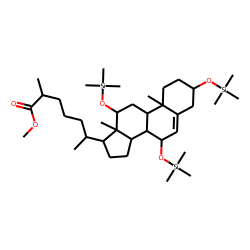 3-«beta»,7-«alpha»,12-«alpha»-Trihydroxy-5-cholestenoic acid, methyl ester, TMS