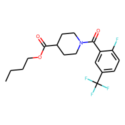 Isonipecotic acid, N-(2-fluoro-5-trifluoromethylbenzoyl)-, butyl ester