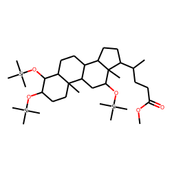 5-«beta»-Cholanoic acid, 3-«alpha»,4-«beta»,12-«alpha»-trihydroxy, methyl ester, TMS