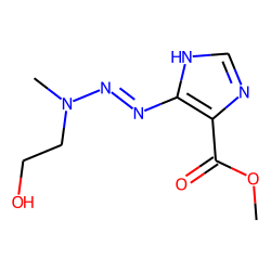 4-Imidazole carboxylic acid, 5[3-(beta-hydroxyethyl)-3-methyl-1-triazeno]-, methyl ester