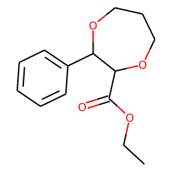 1,4-Dioxepane-2-carboxylic acid, 3-phenyl, ethyl ester, trans