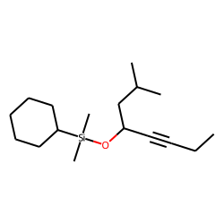 4-Cyclohexyldimethylsilyloxy-2-methyloct-5-yne