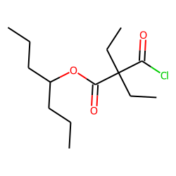 Diethylmalonic acid, monochloride, hept-4-yl ester
