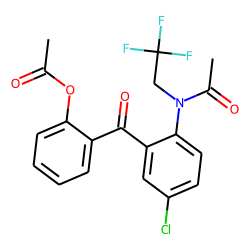 Halazepam M (hydroxy-), isomer 2, hydrolysis, acetylated