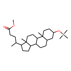 Isolithocholic acid, trimethylsilyl ether-methyl ester