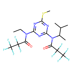N-(1,2-Dimethylpropyl)-N,N'-bis(pentafluoropropionyl)-N'-ethyl-6-methylsulfanyl-1,3,5-triazine-2,4-diamine
