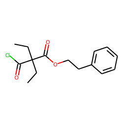 Diethylmalonic acid, monochloride, phenethyl ester