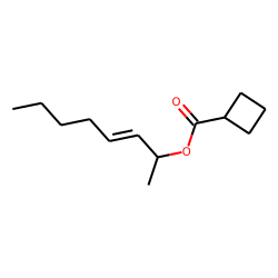 Cyclobutanecarboxylic acid, oct-3-en-2-yl ester