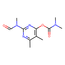 Carbamic acid, dimethyl-, 2-(formylmethylamino)-5,6-dimethyl-4-pyrimidinyl ester