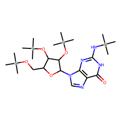 Guanosine, N-trimethylsilyl-, 2',3',5'-tris(trimethylsilyl) ether