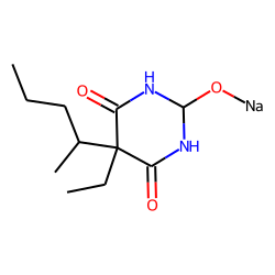 Sodium 5-ethyl-5-(1-methylbutyl) barbiturate