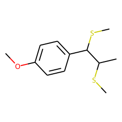 Benzene, 1-methoxy-4-[1,2-bis-(methylthio)propyl], erythro