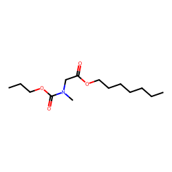 Glycine, N-methyl-N-propoxycarbonyl-, heptyl ester