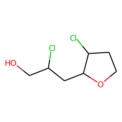 2-Chloro-3-(3-chloro-tetrahydro-furan-2-yl)-propan-1-ol