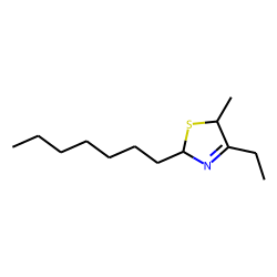 4-ethyl-2-heptyl-5-methyl-3-thiazoline, trans
