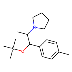 1-Propanol, 1-(4-methylphenyl), 2-(1-pyrrolidinyl), TMS