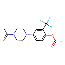 Piperazine, 1-(3-trifluoromethylphenyl), 4-acetyl, acetoxy-M