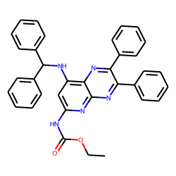 Pyrido[2,3-b]pyrazine-6-carbamic acid, 8-[(diphenylmethyl)amino]-2,3-diphenyl-, ethyl ester